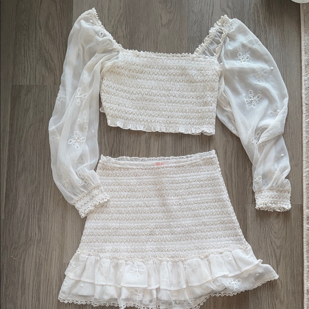 ASOS Elegant Cream Skirt Set